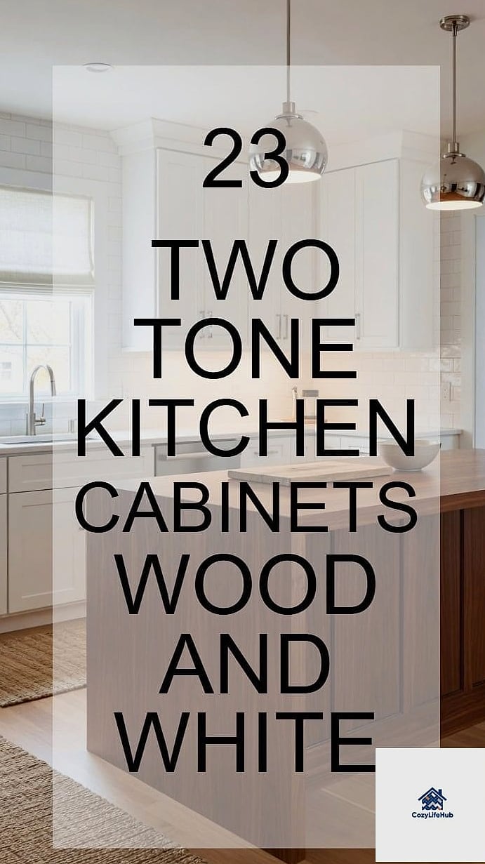 Two-Tone White Cabinets with a Wood Island