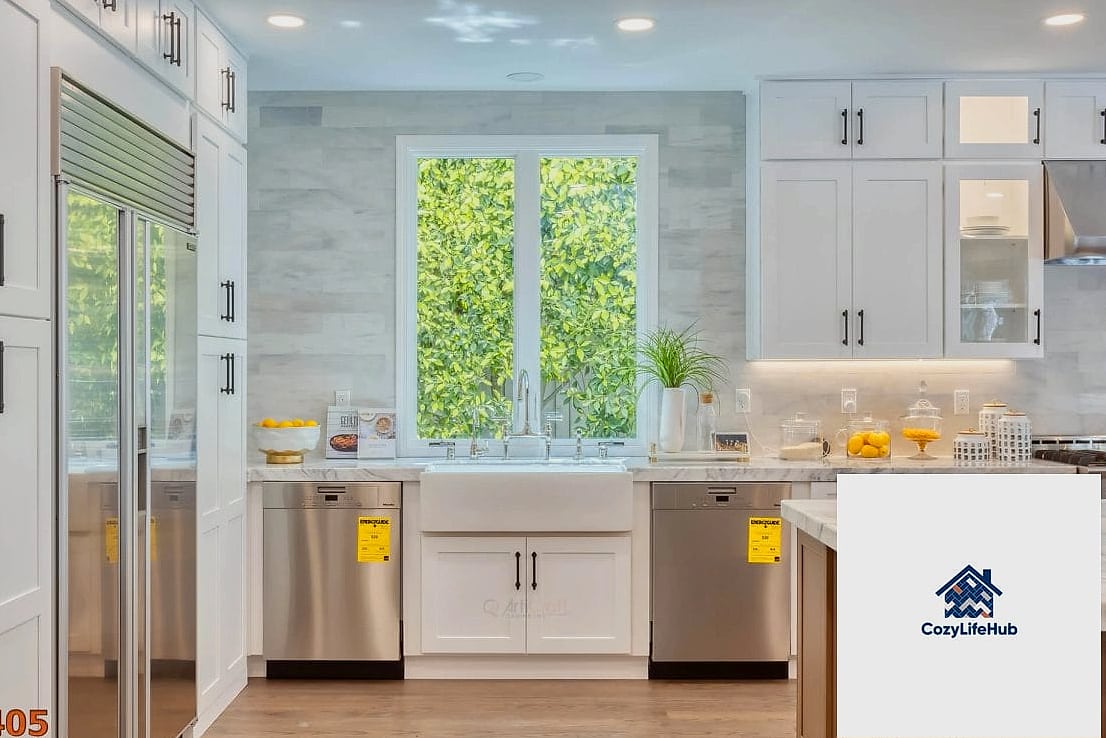 16 White Kitchen Ideas Perfect for Any Budget 10 Two-Tone Cabinets with a White Upper