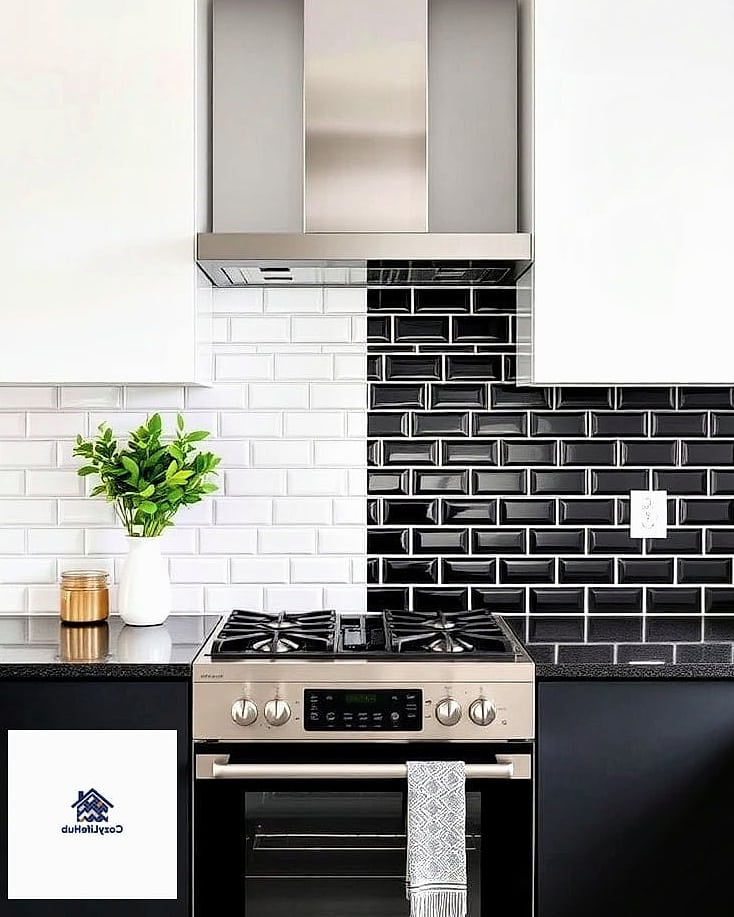 Two-Tone Split Backsplash