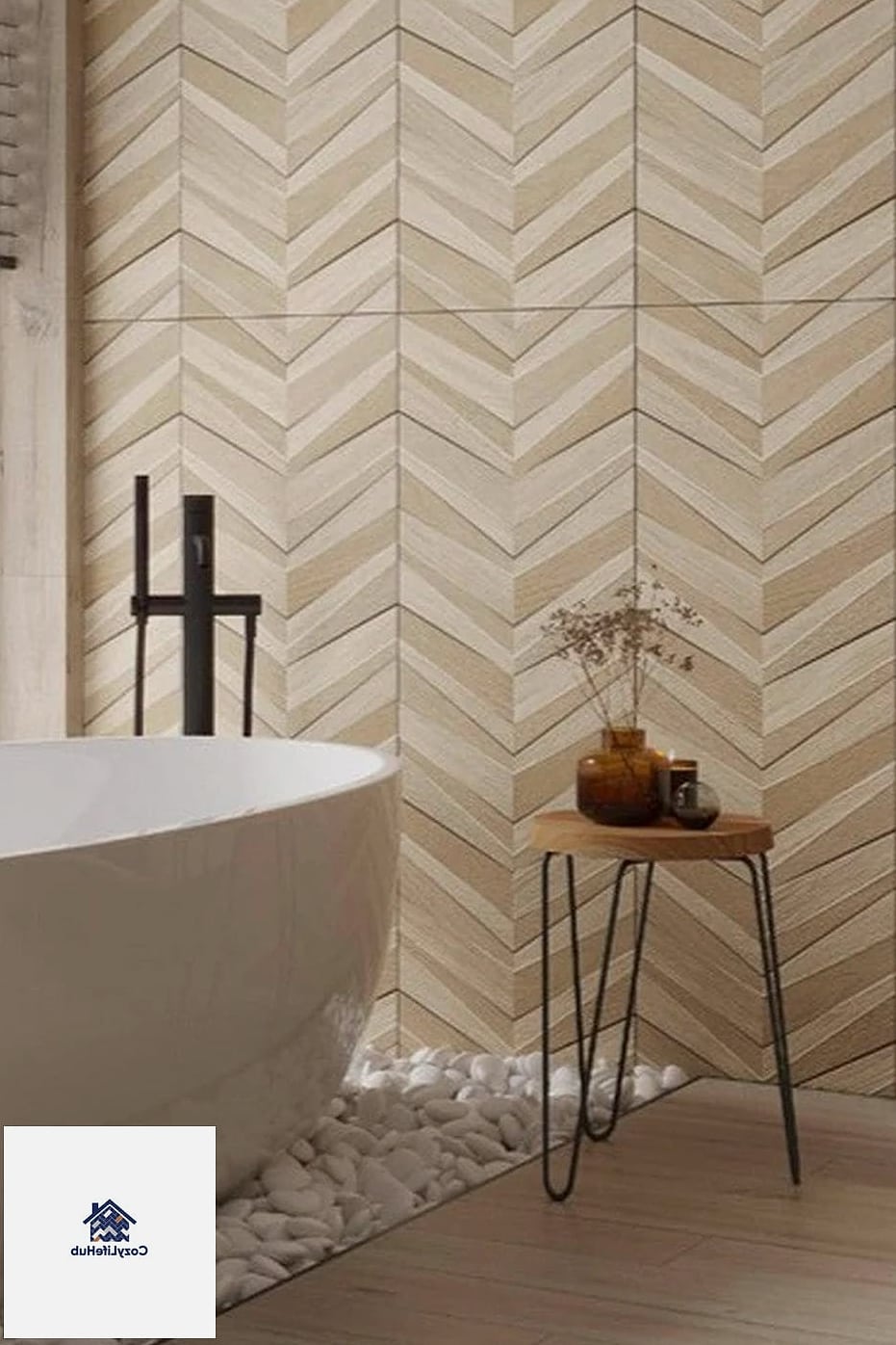 15 Chevron Tile Ideas That Designers Keep Coming Back To 7 Two-Tone Chevron for a Custom Look