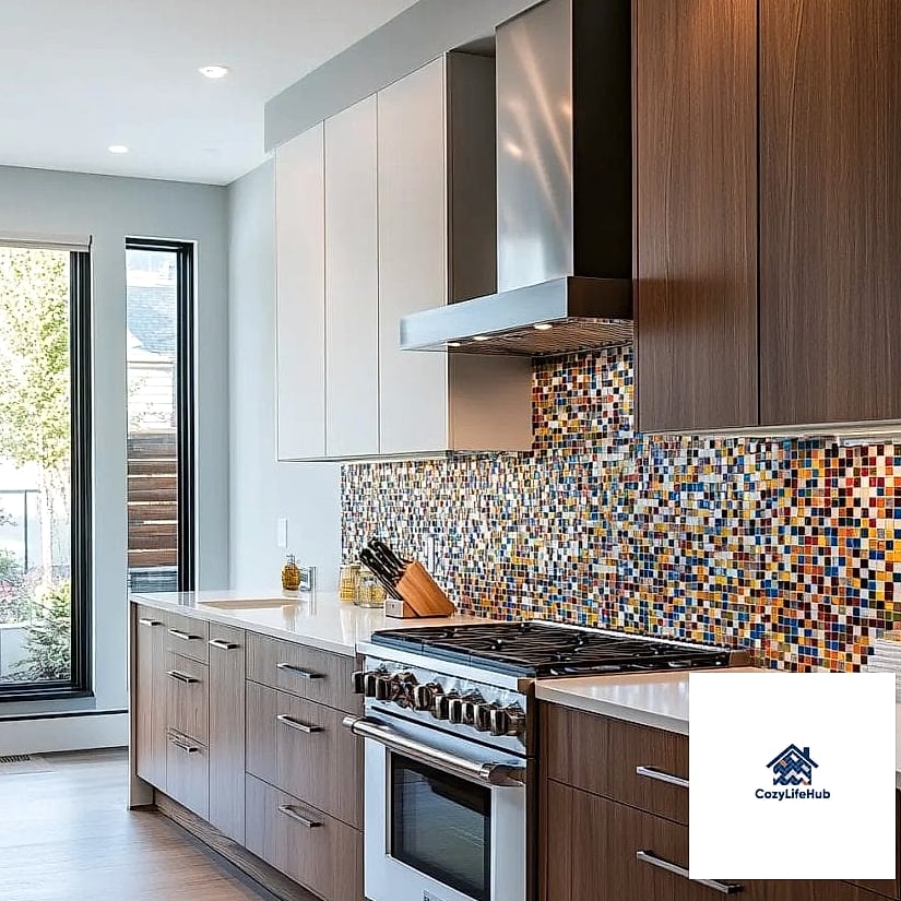 27 Modern Backsplash Ideas That Will Transform Your Space 17 Two-Tone Tile Design