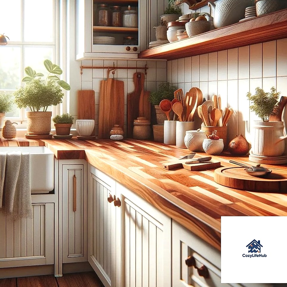 14 Elegant Kitchen Ideas Perfect for Any Budget 8 Upgrade to a Butcher Block Counter Section
