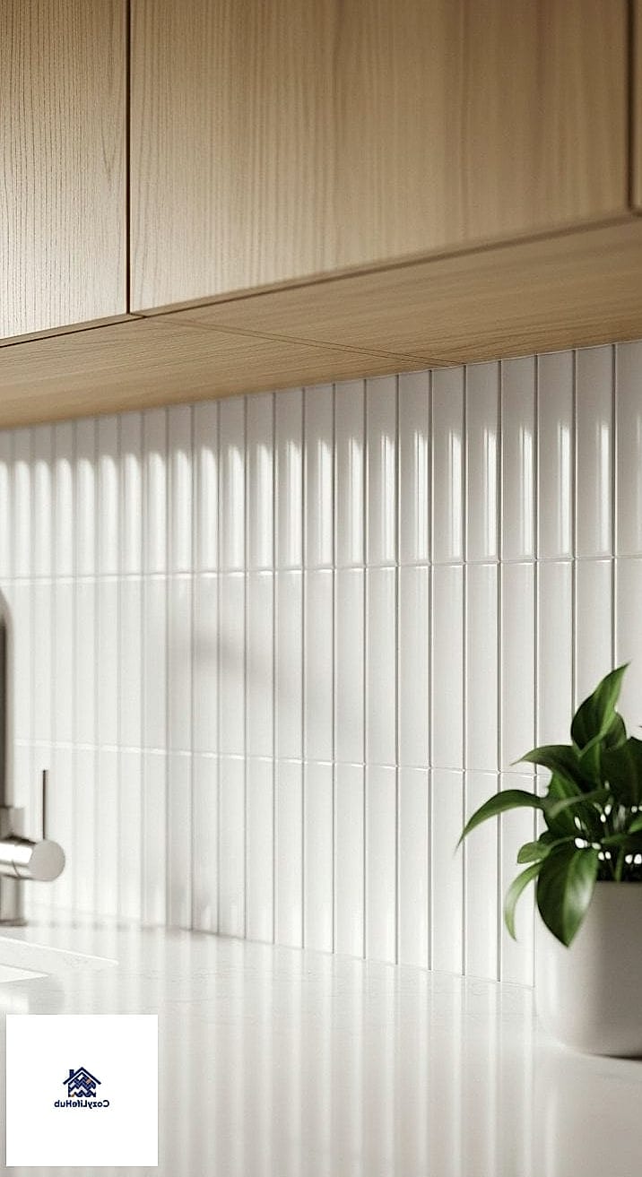 23 Backsplash Ideas for White Cabinets Ideas That Will Transform Your Space 16 Vertical Stack Subway Tile