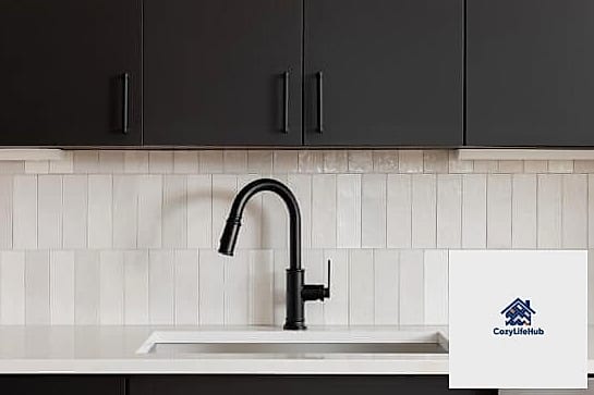 21 Backsplash for Black and White Kitchens Ideas That Will Transform Your Space 9 Vertical Stacked Subway Tile