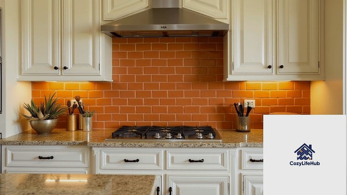 23 Backsplash Ideas for White Cabinets Ideas That Will Transform Your Space 8 Warm Terracotta Tile