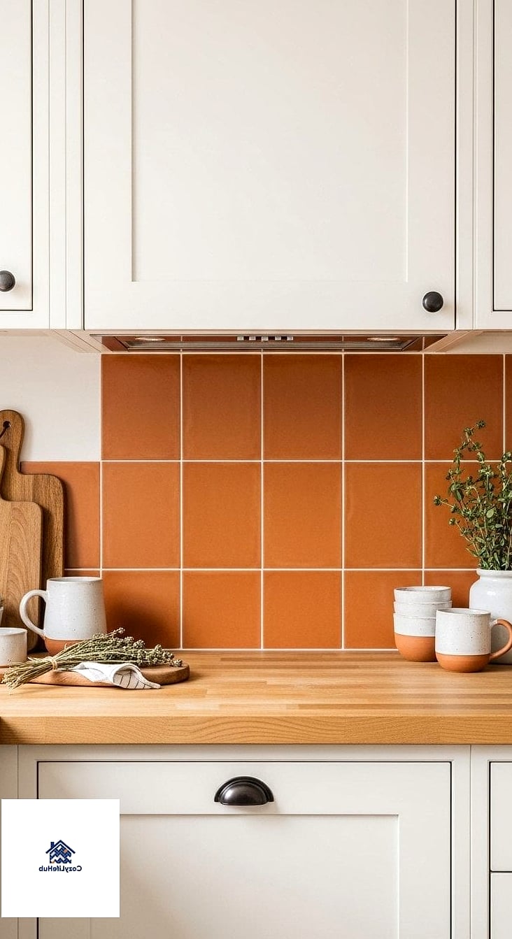 20 Matte Backsplash Ideas Worth Stealing From Interior Designers 4 Warm Terracotta Matte Tiles