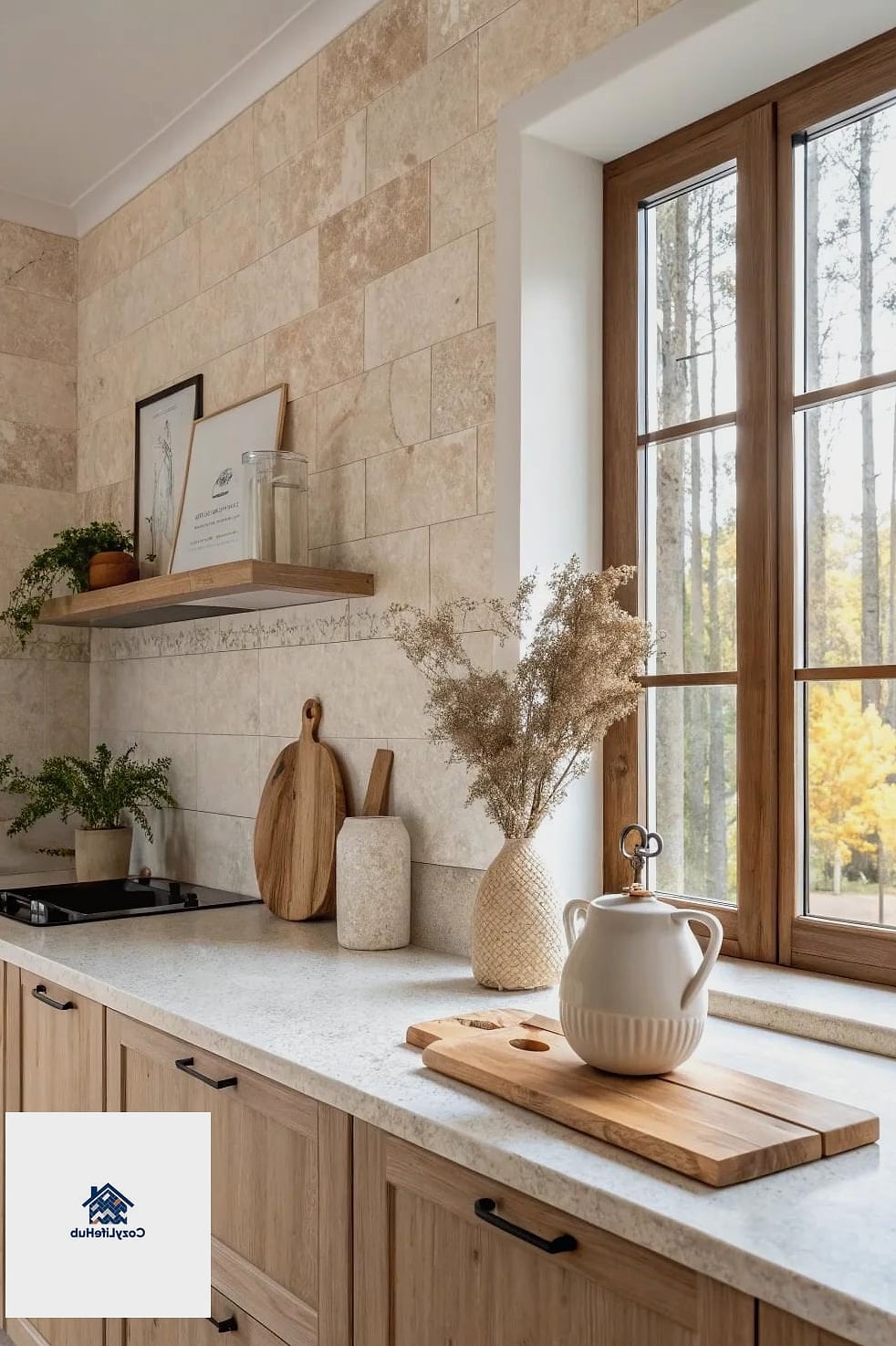 Warm Travertine-Look Marble