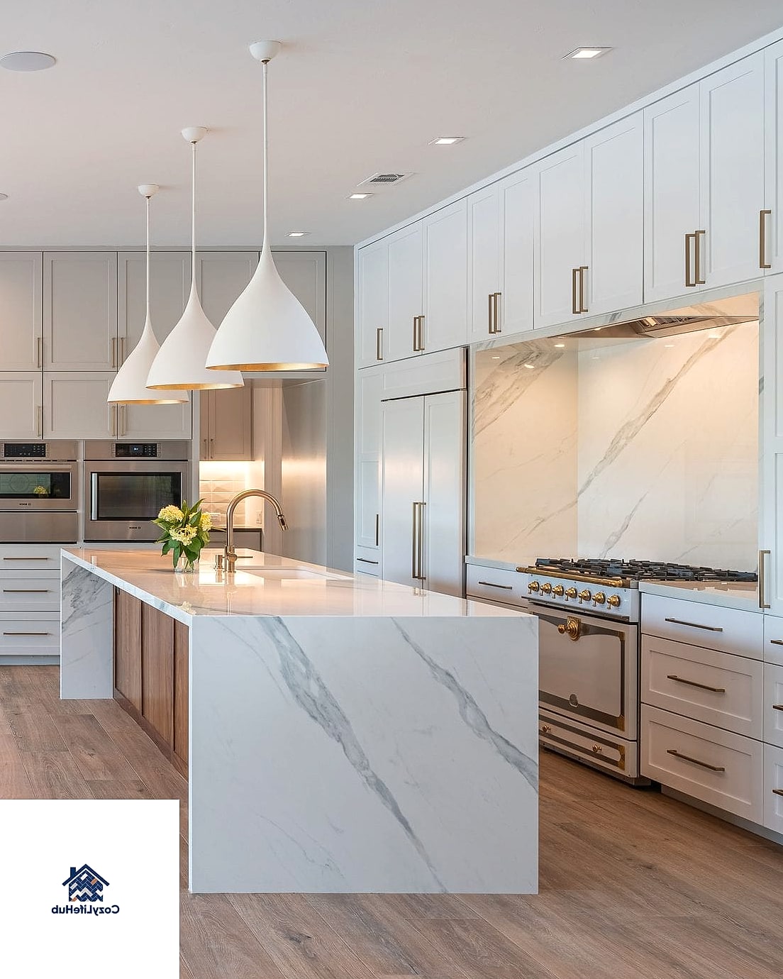 19 Modern Kitchen Ideas Worth Stealing From Interior Designers 3 Waterfall Countertop Islands