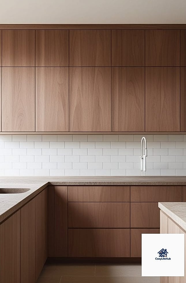 White Cabinets with Matte Finishes and Minimal Hardware