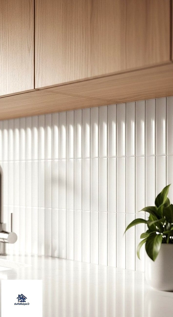 White Fluted Tile Panels