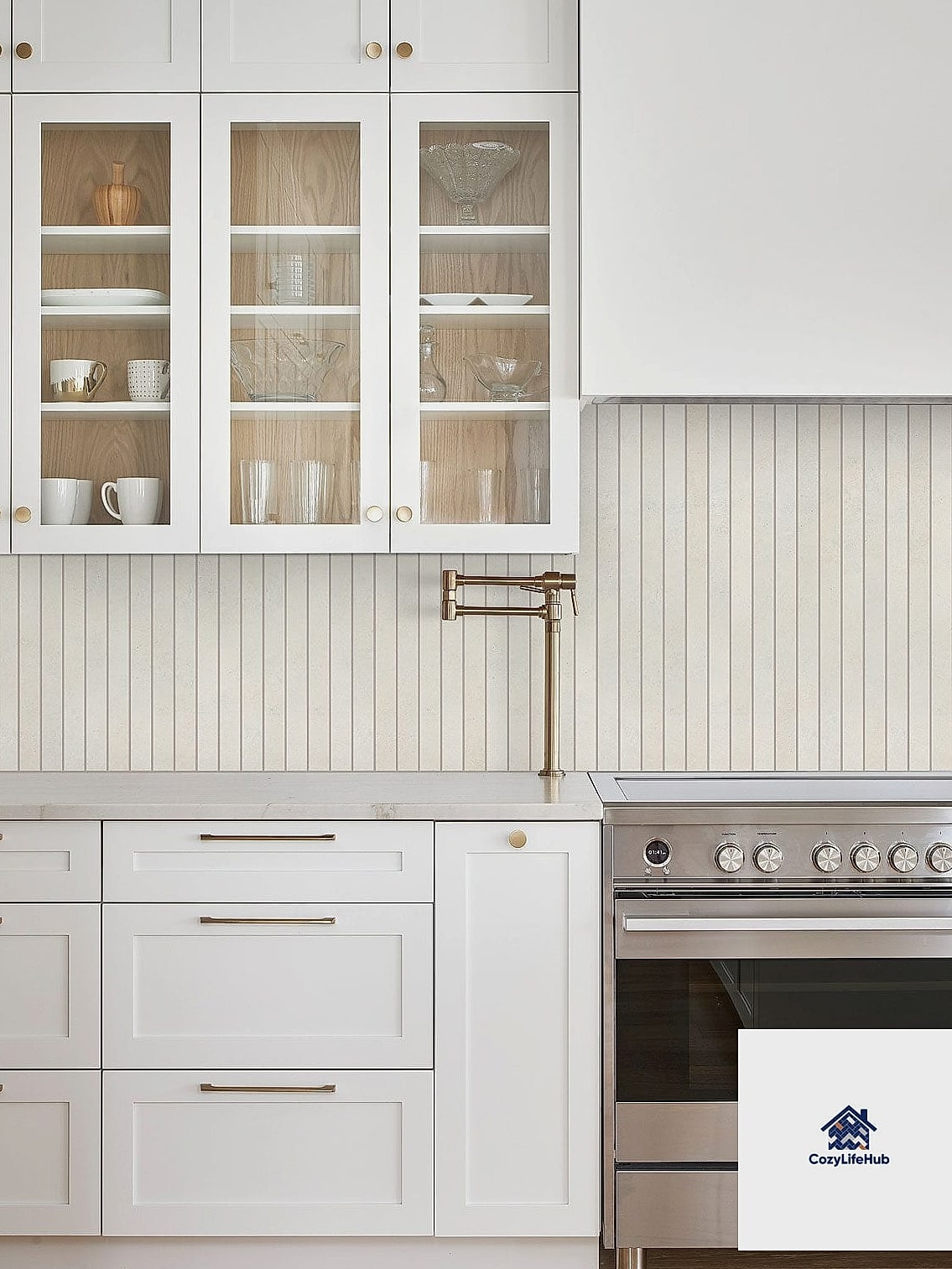 23 Backsplash for All White Kitchen Ideas for Every Home Style and Budget 9 White Fluted Tile