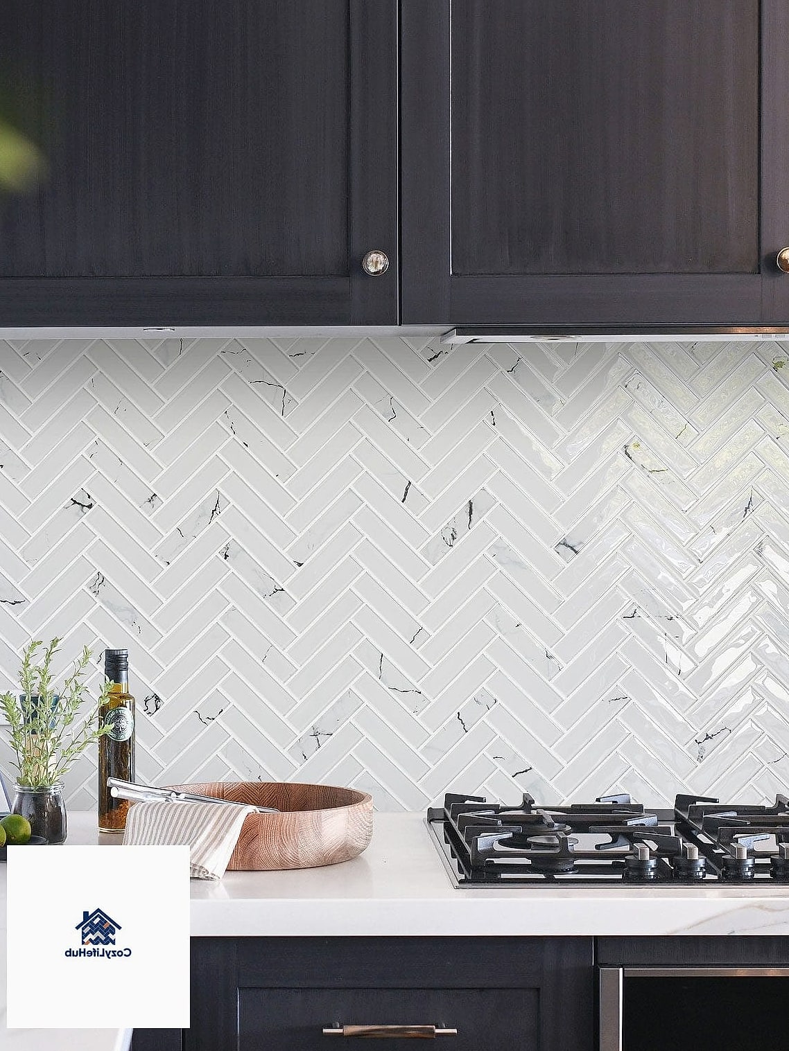 11 White Glass Mosaic Tile Ideas Worth Bookmarking Before You Renovate 5 White Glass Mosaic with Marble Veining