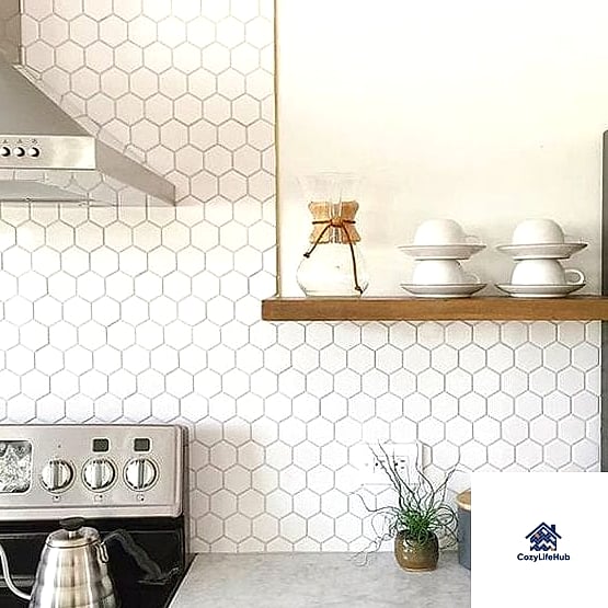 White Hexagon Tile