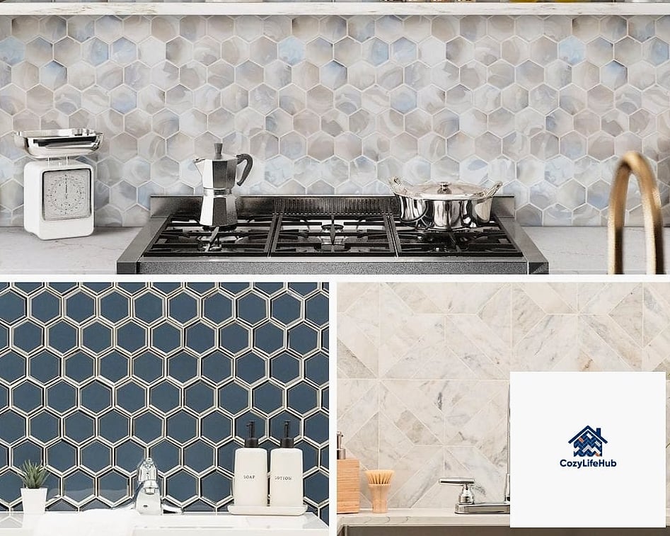 23 Backsplash for All White Kitchen Ideas for Every Home Style and Budget 15 White Hexagon Tile