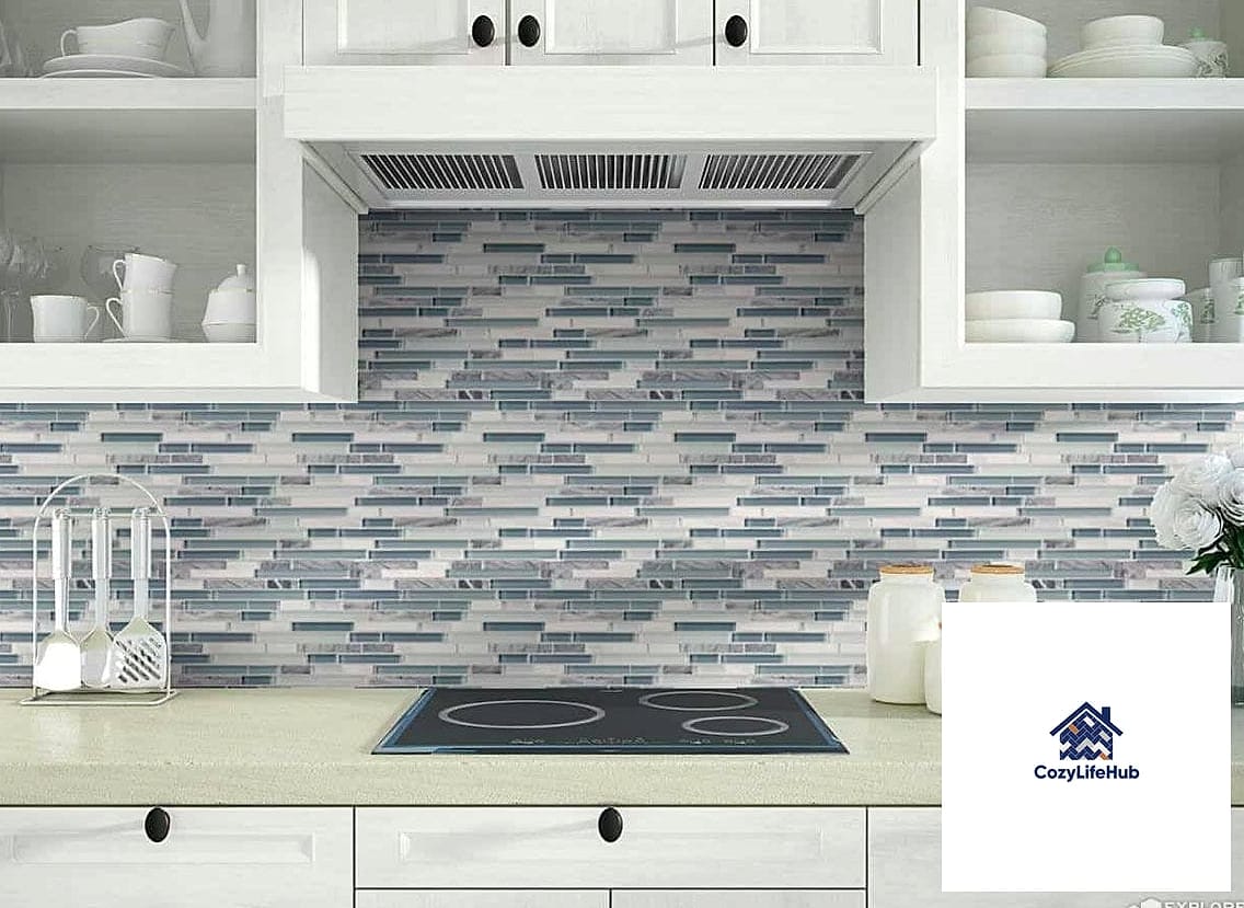 White Peel-and-Stick Backsplash