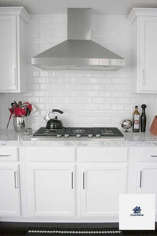 16 White Kitchen Ideas Perfect for Any Budget 3 White Subway Tile Backsplash