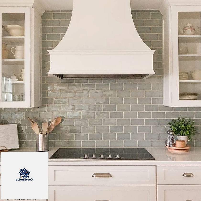 White Subway Tile with Dark Grout