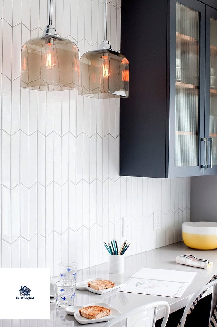 White Tile with Brushed Brass Hardware
