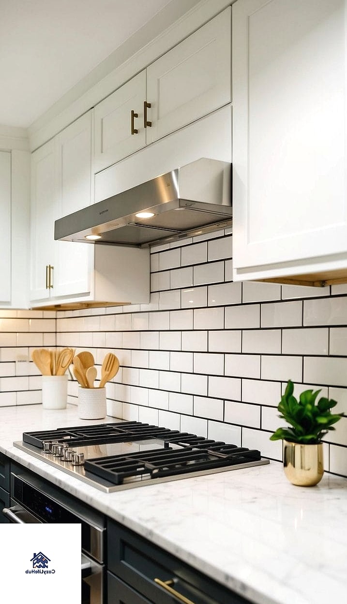 White Tile with a Contrasting Border