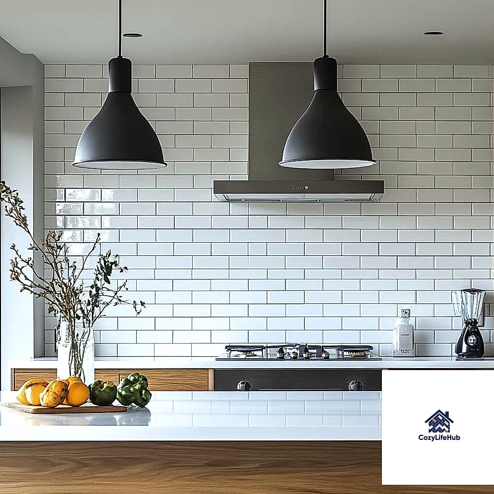 White Tile with Minimalist Grout Lines