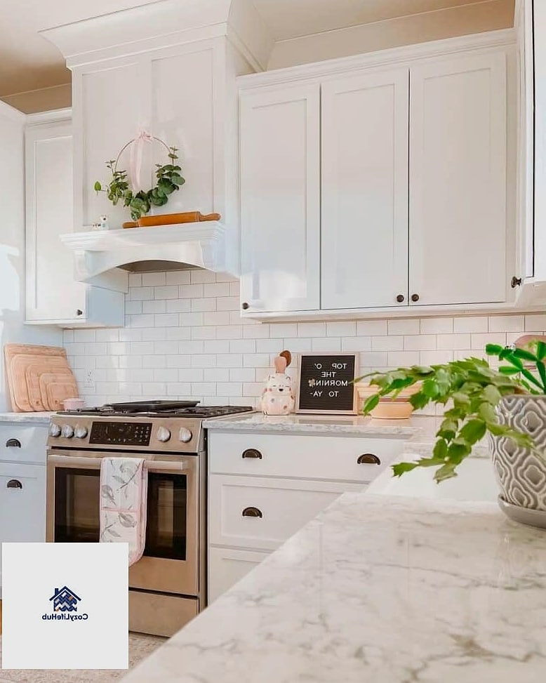 White Tile with Greenery and Seasonal Styling
