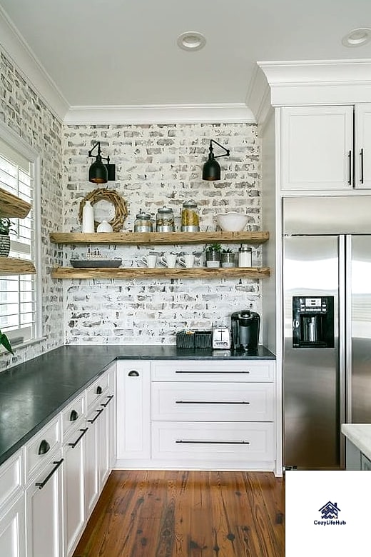 Whitewashed Brick for a Softer, Farmhouse Feel