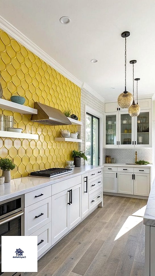 Yellow Fish Scale Tile