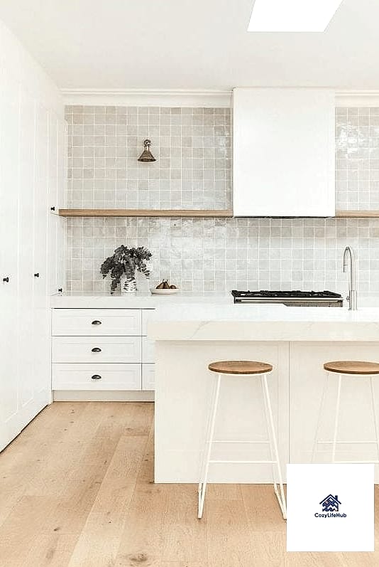 Zellige Tile in Soft Blue