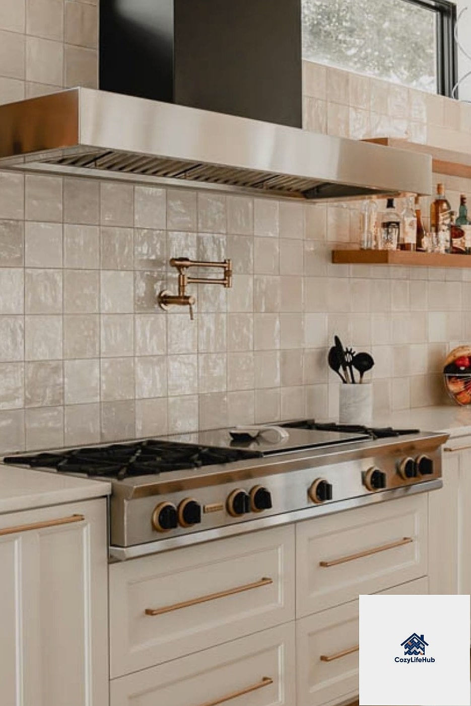 20 Backsplash for Dark Countertops Ideas for Every Home Style and Budget 4 Zellige Tile in Soft Neutrals