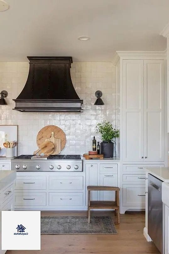 23 Backsplash for All White Kitchen Ideas for Every Home Style and Budget 6 Zellige Tile Backsplash